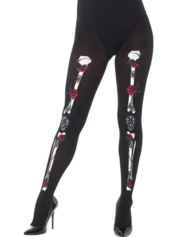 Pantys Negros Día de los Muertos Catrina Smiffys